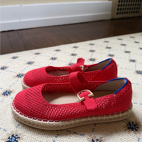 Rothy's “the espadrille” Red Mary Jane Flats NWOT - Picture 3 of 3